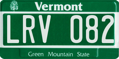 VT license plate LRV082