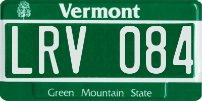 VT license plate LRV084