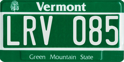 VT license plate LRV085