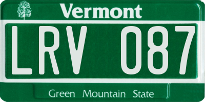 VT license plate LRV087
