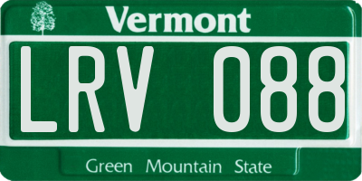 VT license plate LRV088