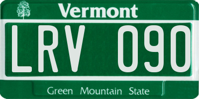 VT license plate LRV090