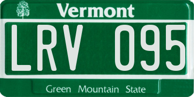 VT license plate LRV095