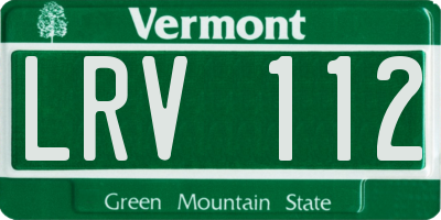 VT license plate LRV112