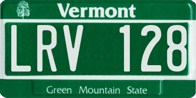VT license plate LRV128