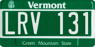 VT license plate LRV131
