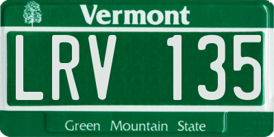VT license plate LRV135