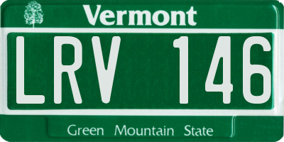 VT license plate LRV146