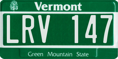 VT license plate LRV147