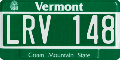 VT license plate LRV148