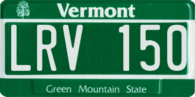 VT license plate LRV150