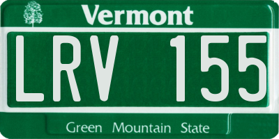 VT license plate LRV155