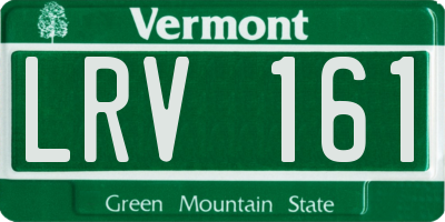 VT license plate LRV161