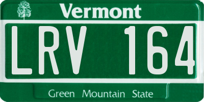 VT license plate LRV164