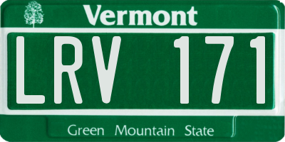 VT license plate LRV171
