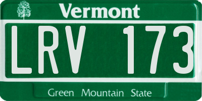 VT license plate LRV173