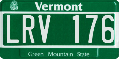 VT license plate LRV176