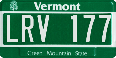 VT license plate LRV177