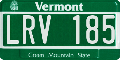 VT license plate LRV185