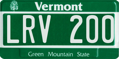 VT license plate LRV200