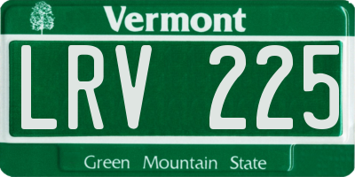 VT license plate LRV225