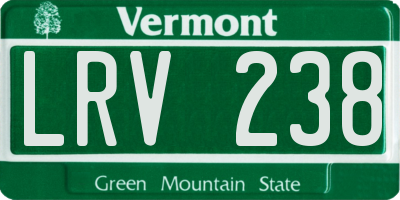 VT license plate LRV238