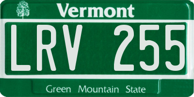 VT license plate LRV255