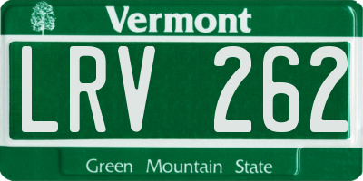 VT license plate LRV262