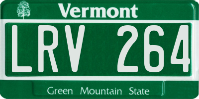 VT license plate LRV264
