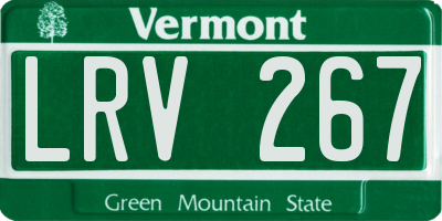 VT license plate LRV267