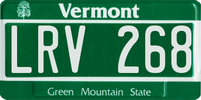 VT license plate LRV268