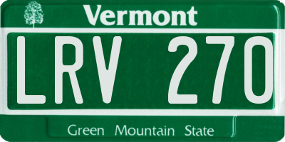 VT license plate LRV270