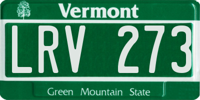 VT license plate LRV273