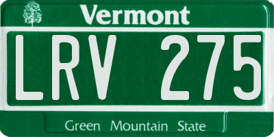 VT license plate LRV275