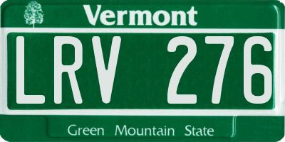 VT license plate LRV276