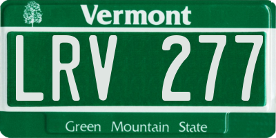VT license plate LRV277