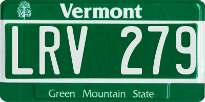 VT license plate LRV279