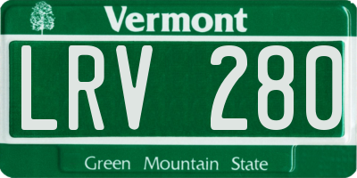 VT license plate LRV280