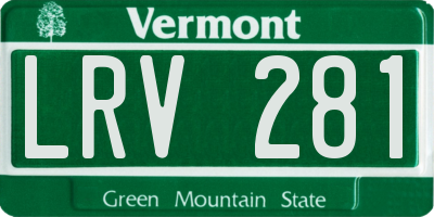 VT license plate LRV281