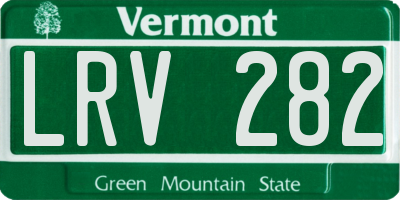 VT license plate LRV282