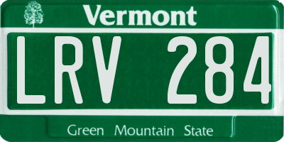 VT license plate LRV284