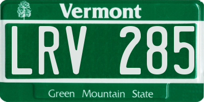 VT license plate LRV285
