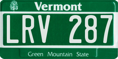VT license plate LRV287