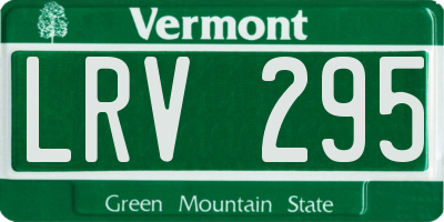 VT license plate LRV295