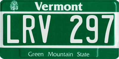 VT license plate LRV297
