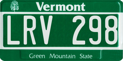 VT license plate LRV298