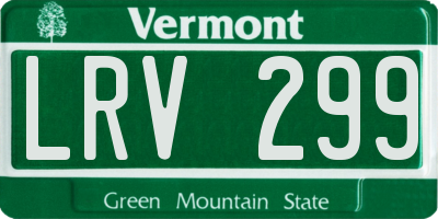 VT license plate LRV299