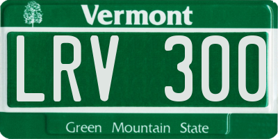 VT license plate LRV300