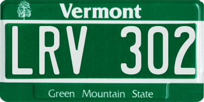 VT license plate LRV302