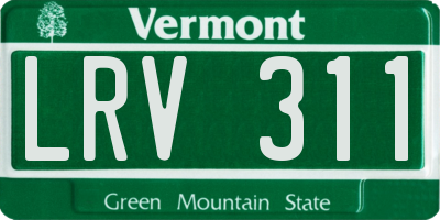VT license plate LRV311